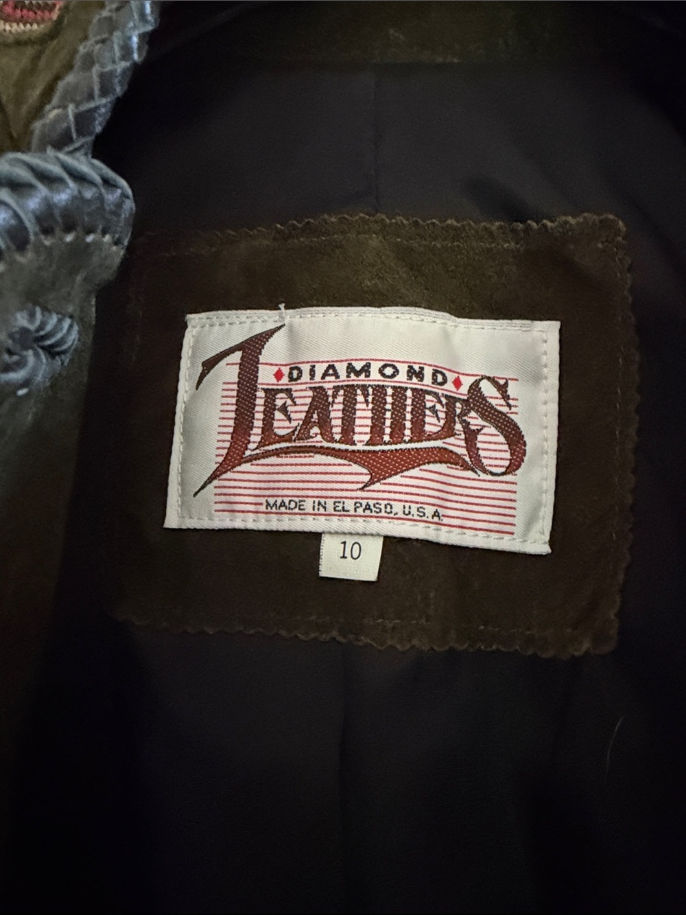 NWOT Diamond Leathers Vintage Western Bone Bead Fringe Leather Jacket | 10 - Picture 11 of 12